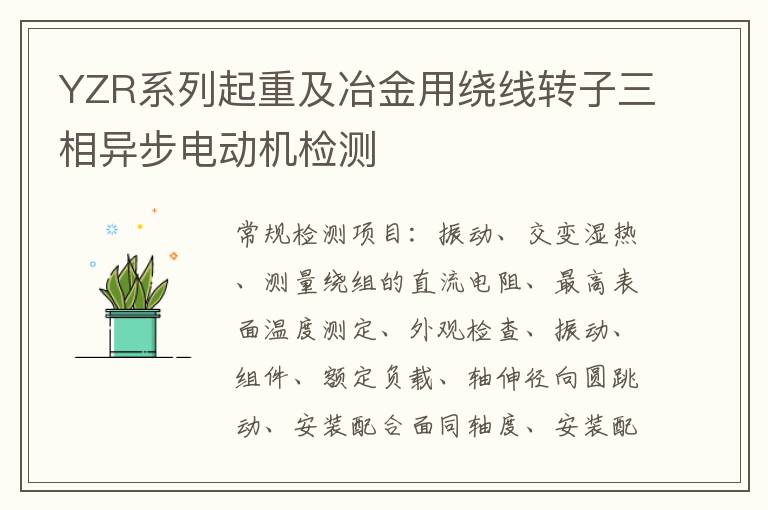 YZR系列起重及冶金用繞線轉子三相異步電動機