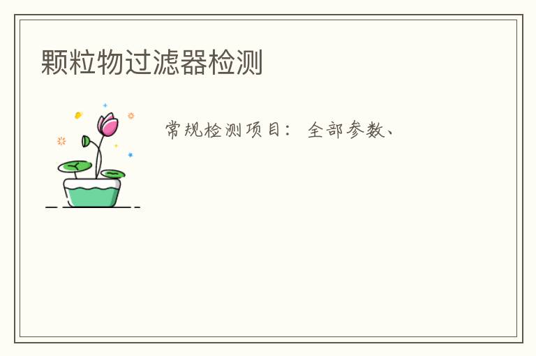 顆粒物過濾器