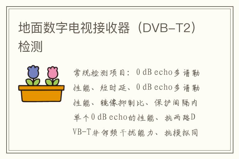 地面數字電視接收器（DVB-T2）