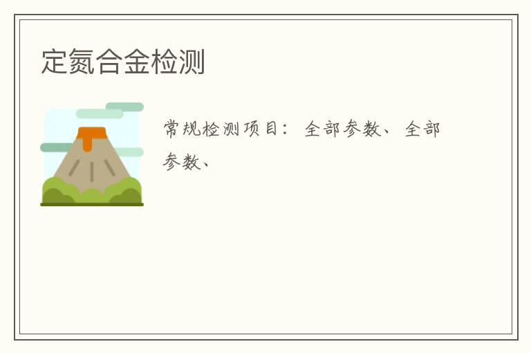 定氮合金