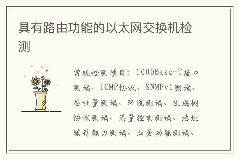 具有路由功能的以太網交換機