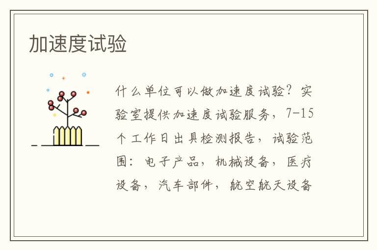 加速度試驗